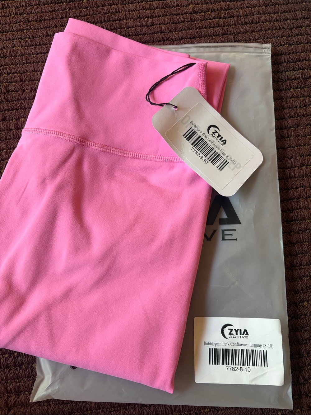 Zyia Active Bubblegum Pink Confluence Leggings NWT& Bag